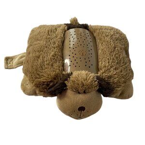 Dream Lites Puppy Plush Night Light Pillow W/ Star Projector Beige/Brown